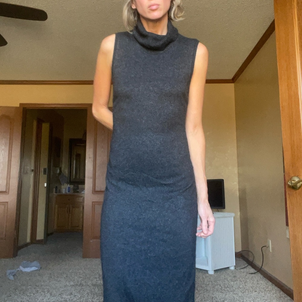 Katherine Kelly Nylon/Angora Wool Turtleneck Midi Dress—Lauren Manoogian, Babaa